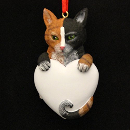 Rudolph and Me CALICO CAT HAND PERSONALIZED CHRISTMAS ORNAMENT