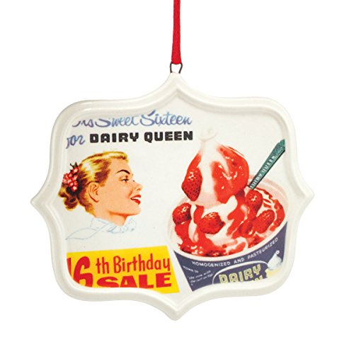 Department 56 Dairy Queen Sweet Sixteen Sentiment Hanging Ornament