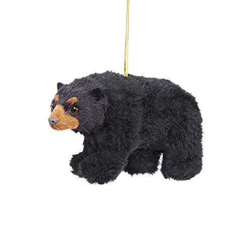 Kurt Adler 4.5-Inch Plush Black Bear Ornament