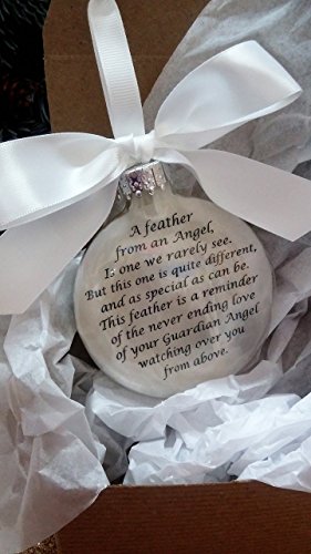 Memorial Christmas Ornament A Feather from an Angel In Memory Keepsake Sympathy Remembrance Gift