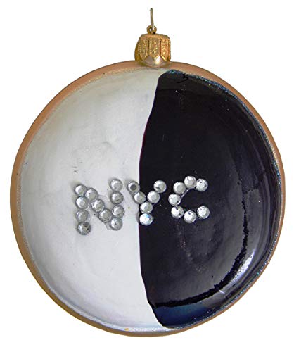 Landmark Creations’ Black & White Cookie with NYC Crystal Detailing European Glass Christmas Ornament
