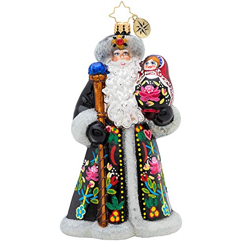 Christopher Radko A Gift of A Matryoshka Doll Christmas Ornament, Black