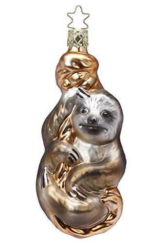 Inge-Glas Sloth 10069S018 German Blown Glass Christmas Ornament