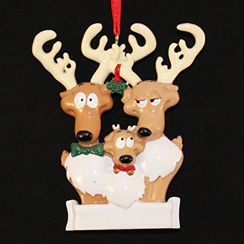 Reindeer Family/3 Personalized Ornament by Rudolph and Me Ornaments