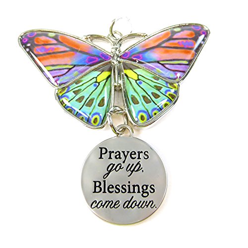 Ganz Home Decor Christmas/Spring Blissful Journey Butterfly Ornament (Prayers go up. Blessings Come Down EA13541)