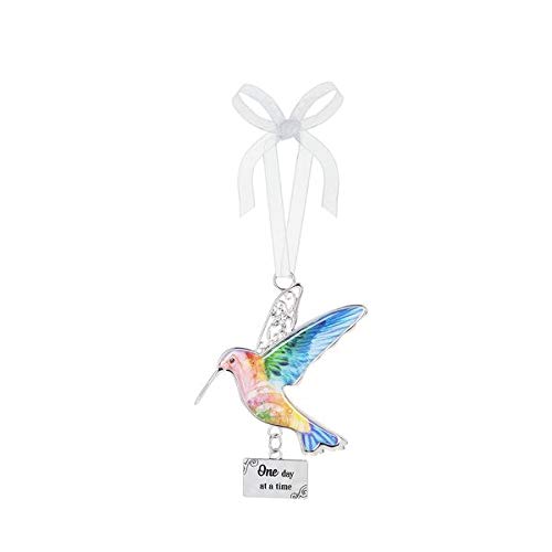 Ganz Decor Life is Beautiful Hummingbird Ornament 3.75″ H (One Day at a time)