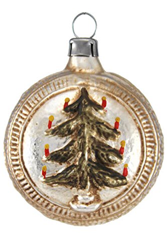 Marolin Ball Christmastree and Stars MA2011008 German Glass Ornament w/Gift Box