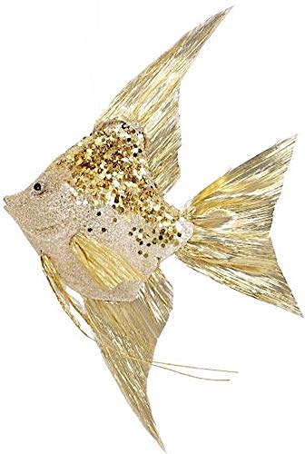 Mark Roberts Coastal Christmas Collection Angel Fish Ornaments Gold 13×8.5×2.75 Inch, 1 Ea