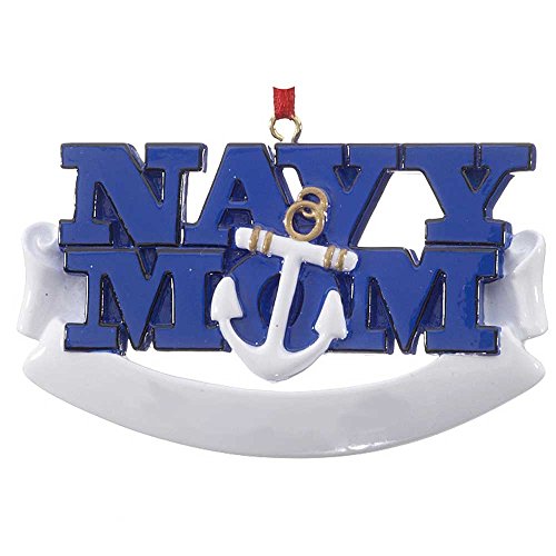 Personalized Navy Mom Christmas Tree Ornament 2019 – Mothers of Sailors Armed Forces Fighter Anchor Naval Military Brave Proud Pray Patriotic USA Year – Free Customization