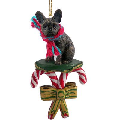 Conversation Concepts French Bulldog Candy Cane Ornament DCC73