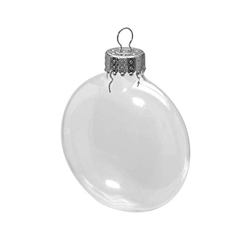 Clear Glass Disc Ornaments: 3-1/8 inches