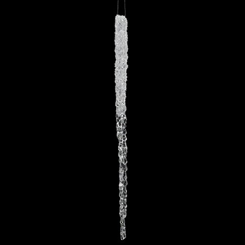 Vickerman 338928 – 22″ Clear Glitter Icicle Christmas Tree Ornament (2 pack) (M135922)