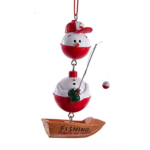 Kurt Adler Fishing Snowman Ornament