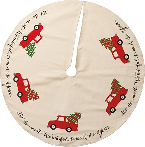 Primitives By Kathy 36 Inches Diameter Cotton Tree Skirt Truck Decorative Ornaments
