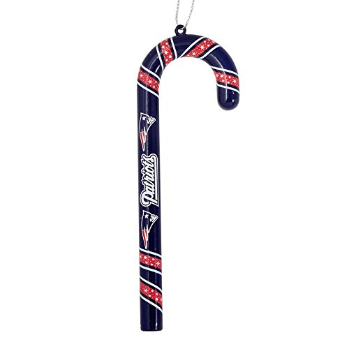 Forever Collectibles NFL New England Patriots Candy Cane Ornament Set