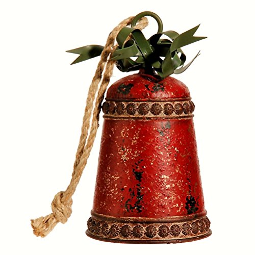 RAZ~Vintage Style 8″ Metal Rustic Christmas Bell w/Bow Ornament Decoration