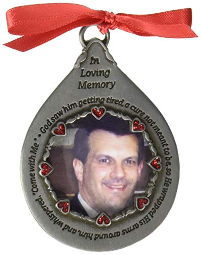 Cathedral Art CO751 in Loving Memory Frame for Man Teardrop Ornament, 2-3/4-Inch