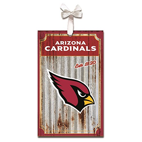 Team Sports America Arizona Cardinals, Metal Corrugate Ornament, Set of 2