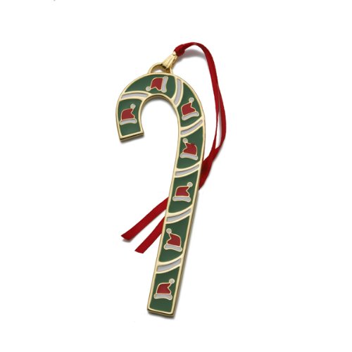 Wallace Gold Plated & Enameled Candy Cane, Christmas Ornament 29th Edition