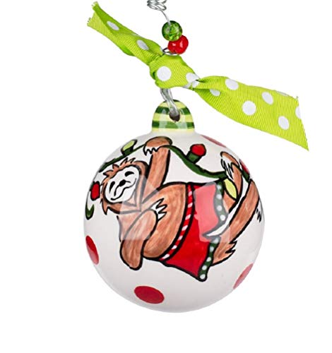 Merry Slothmas Christmas Ball Ornament 20110122