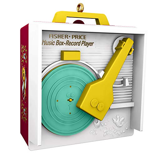 Hallmark Keepsake Christmas Ornament 2019 Year Dated Fisher Price Box Record Player Musical (Plays 3 Classic Children’s Songs)
