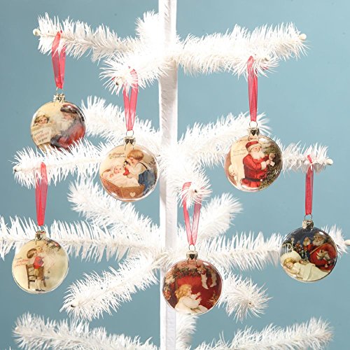 Bethany Lowe Santa Disc Ornaments, 6 Scenes in Set