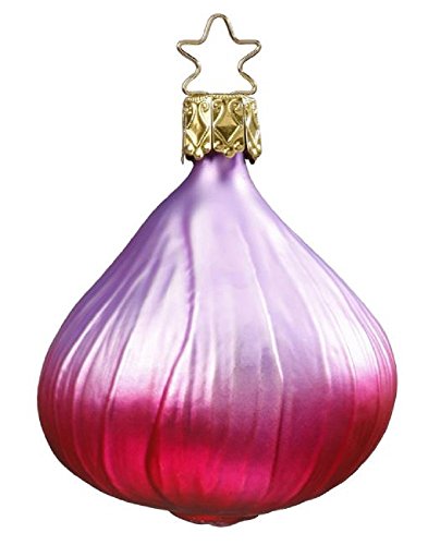 Inge-Glas Red Onion Bulb Vegetable German Glass Christmas Tree Ornament FREE BOX