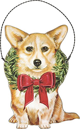 Primitives by Kathy Christmas Corgi Hanging Ornament