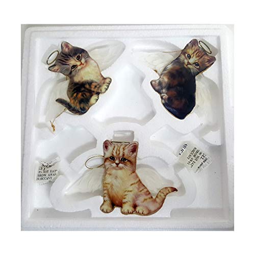 Bradford Exchange Purr-FECT Little Angel Cat Ornaments by Jurgen Scholz 68496