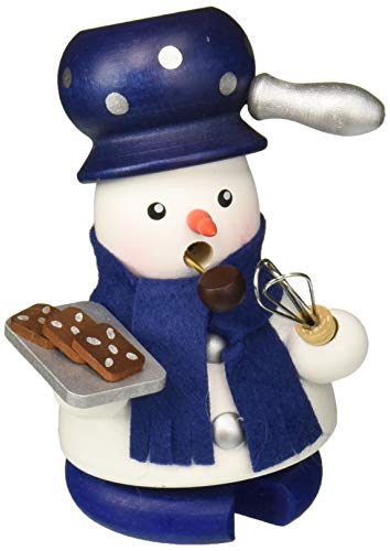 Alexander Taron Christian Ulbricht Incense Burner Snow Baker Blue 4 x 4 Inch Wood Christmas Figurine