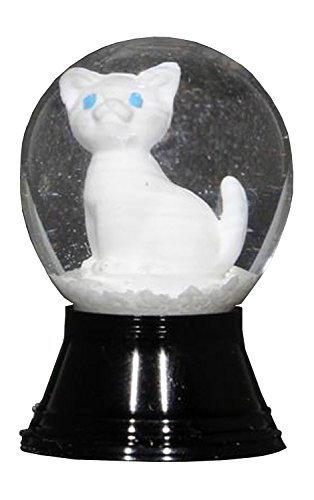 Alexander Taron PR1143 Perzy Snowglobe-Mini White Cat-1.5″ H W x 1″ D, Gray