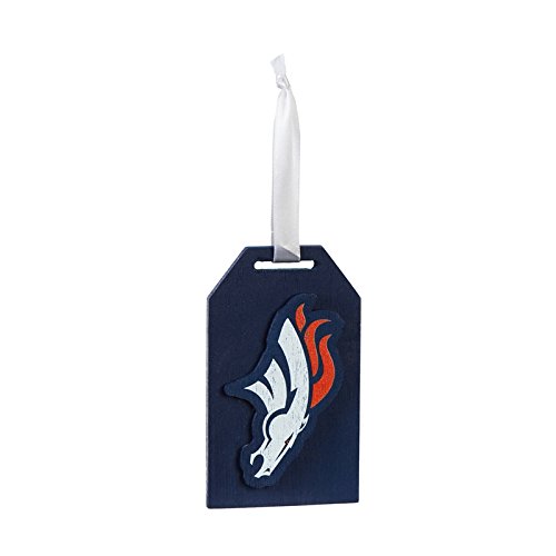 Team Sports America Denver Broncos Team Logo Gift Tag Ornament, Set of 2