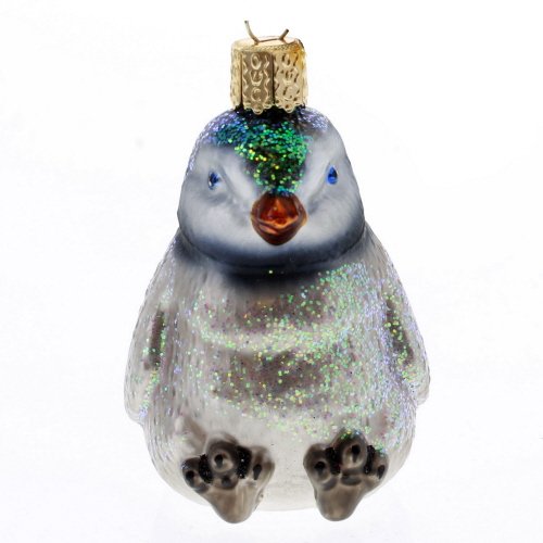 Old World Christmas – Penguin Chick Ornament – Hand Painted Blown Glass – For Fake and Real Trees
