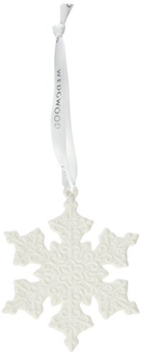 Wedgwood Ornament Snowflake White,