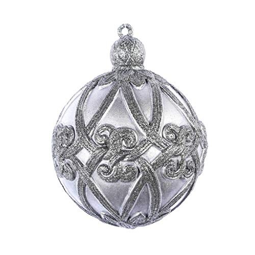 Vickerman 621493-8″ Gunmetal Antique Swirl Ball Christmas Tree Ornament (MC194084)