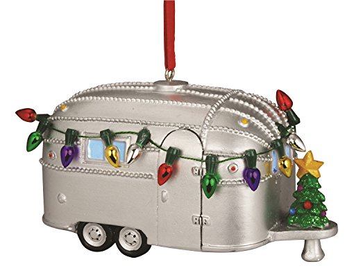 Cape Shore Light Up Resin Camper Ornament with Christmas Tree