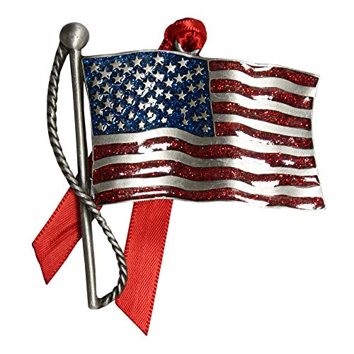 Gloria Duchin American Flag Christmas Ornament, Multi