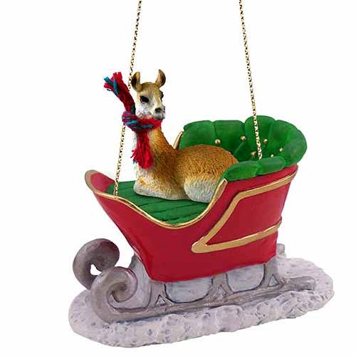 Llama Sleigh Ride Christmas Ornament – DELIGHTFUL! by Conversation Concepts
