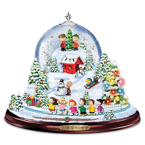 PEANUTS Merry And Bright Snowglobe With Music And Motion by The Bradford Exchange