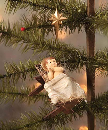 Bethany Lowe Away in The Manger Baby Jesus Christmas Ornament