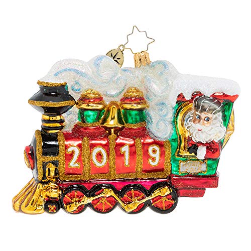 Christopher Radko All Aboard 2019 Christmas Ornament, Multicolored