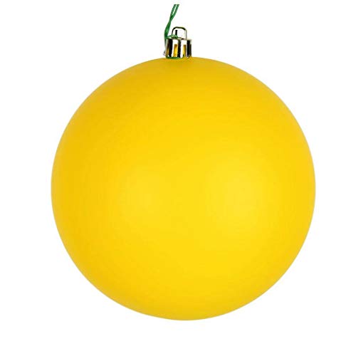 Vickerman 624074-3″ Yellow Matte Ball Christmas Tree Ornament (12 pack) (N590878DMV)
