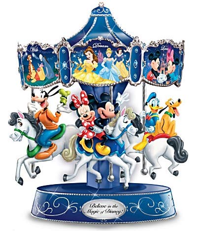 Disney Believe in The Magic Rotating Musical Bradford Exchange Carousel