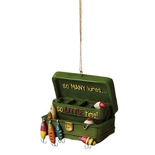 Midwest 3″ Green Fishing Tackle Box So Many Lures? Fisherman Christmas Ornament