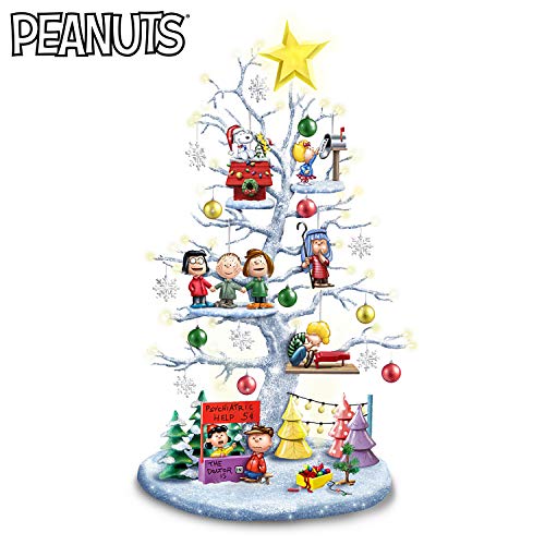 The Bradford Exchange The Perfect Peanuts Illuminated Christmas Tabletop Tree