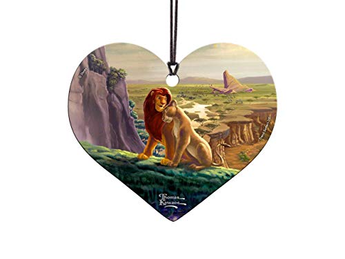 Trend Setters Disney – Lion King – Return to Pride Rock -Simba and Nala – Thomas Kinkade – Hanging Acrylic Print – Heart-Shaped Decoration – for Gifting and Collecting Ltd.