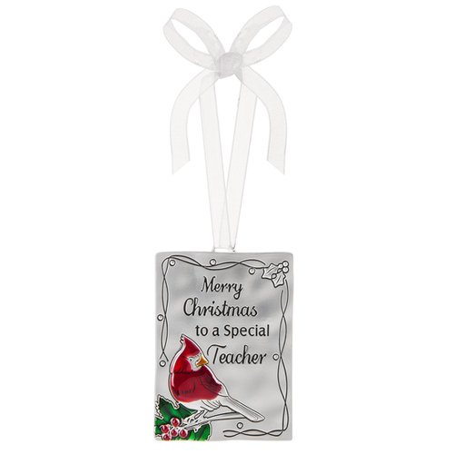 Ganz Zinc Ornament Plaque Merry Christmas to a Special Teacher Home Decor