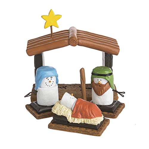 Christmas Decoration S’mores Nativity Scene 4 Piece Set