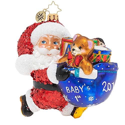 Christopher Radko Little One’s Loot 2019 Dated Baby’s First Christmas Ornament