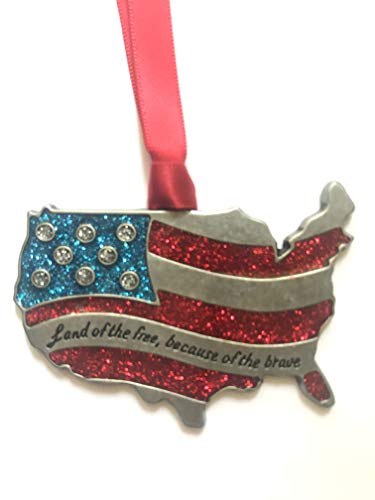Old Glory Patriotic Flag Ornament for Christmas Tree